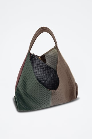 Cabas et sac bandoulière en cuir Nicolina - Multicolore