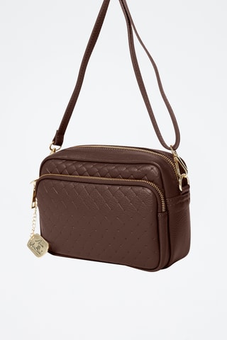 Sac bandoulière en cuir Colomba - Marron foncé