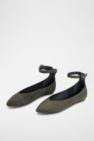 Ballerines en cuir Melvita - Vert
