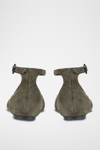 Ballerines en cuir Melvita - Vert