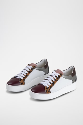Baskets en cuir Getta - Blanc et multicolore