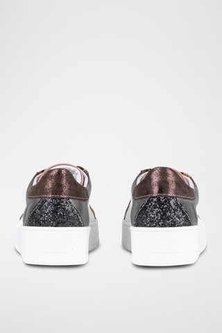 Baskets en cuir Getta - Blanc et multicolore