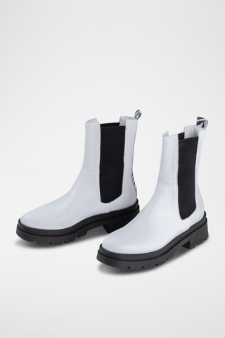 Bottines Chelsea en cuir Giulissana - Blanc
