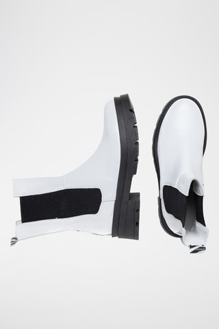 Bottines Chelsea en cuir Giulissana - Blanc