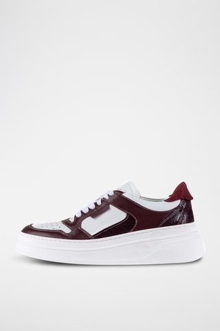 Baskets plateformes en cuir Anola - Bordeaux