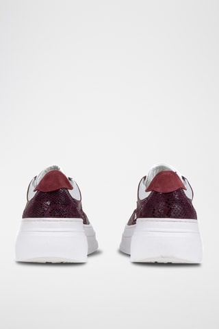 Baskets plateformes en cuir Anola - Bordeaux