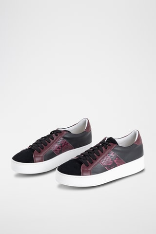 Baskets en cuir Lotteata - Noir et multicolore