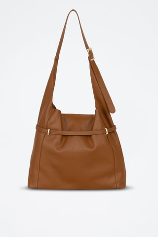 Sac porté épaule en cuir Grenta - Marron