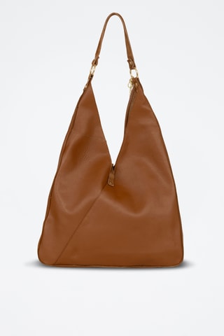 Sac porté épaule en cuir Alettiana - Marron