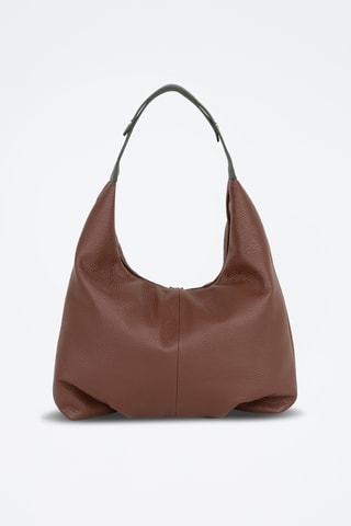 Sac porté épaule en cuir Ofelia - Marron
