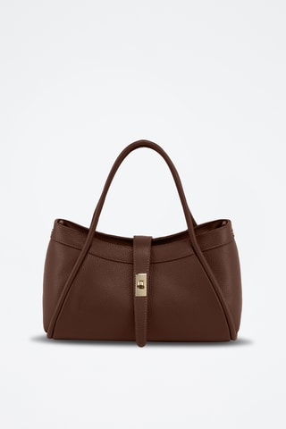 Sac à main en cuir Pidia - Marron