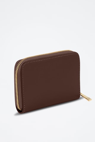 Portefeuille en cuir Demetria - Marron
