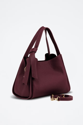 Sac porté épaule en cuir Ortiano - Bordeaux