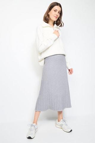 Jupe midi - Gris