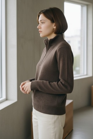 Pull en laine - Marron clair