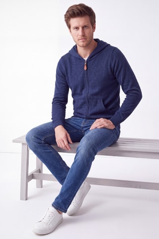 Gilet à capuche - Bleu foncé