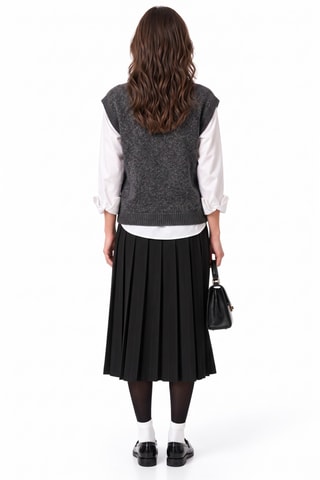 Pull sans manches en laine - Gris