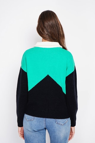 Pull oversize - Noir et vert