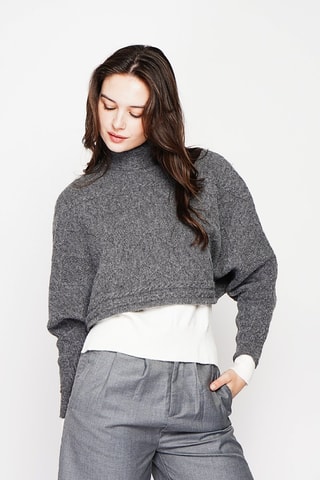 Pull court - Gris foncé