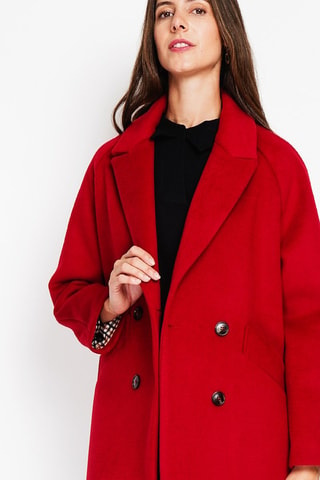 Manteau oversize en laine - Bordeaux