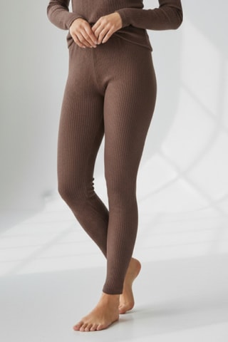 Legging taille haute - Marron clair