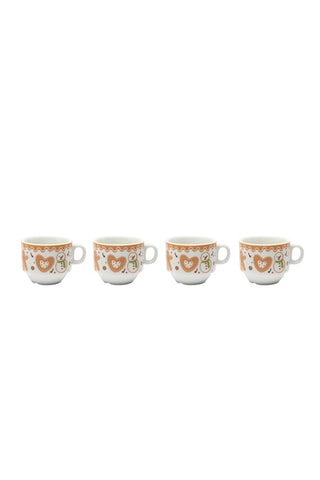 4 Porseleinen Koffiekopjes Wonderful G. - 90 ml