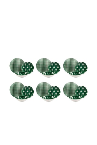 Porseleinen Servies Green Winter - 18-delig