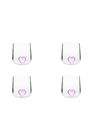 4 Borosilicaatglazen Glazen Inside Cuore - 45 cl