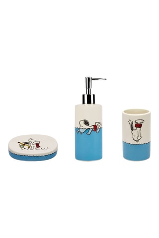Set Badkameraccessoires Snoopy - Blauw - 3-delig
