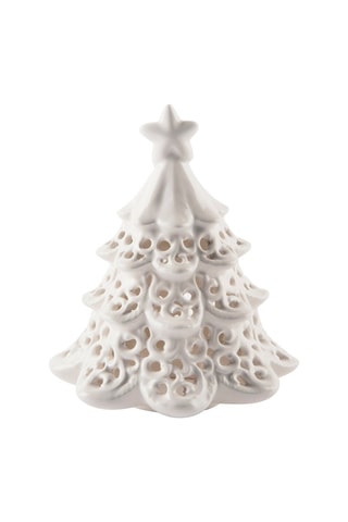 Keramische Kaarshouder Kerstboom Natale - 12,5 x 15,5 cm