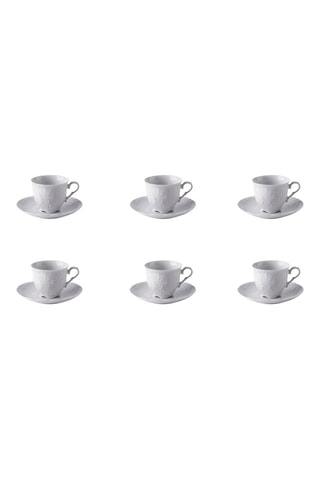 6 Porseleinen Koffiekopjes Elisa Rococo - 9 cl