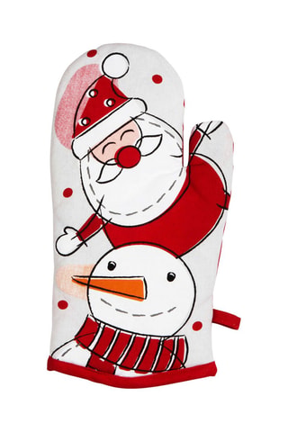 Ovenwant Snowman Rood en Lichtgrijs