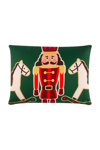 Kussen Vintage Christmas - Groen en Rood - 40 x 50 cm - Geel, zwart en rood