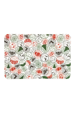6 Placemats Christmas 43,5 x 28,5 cm - Rood