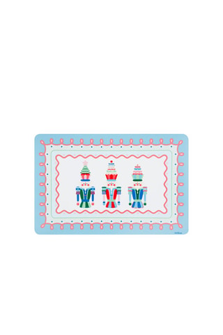 6 Placemats Xmas Sweet - 43 x 28,5 cm - Blauw