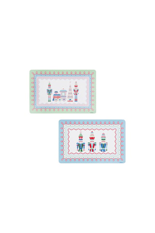 6 Placemats Xmas Sweet - 43 x 28,5 cm - Blauw