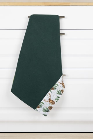 Katoenen Theedoek Nordic Deer - Groen