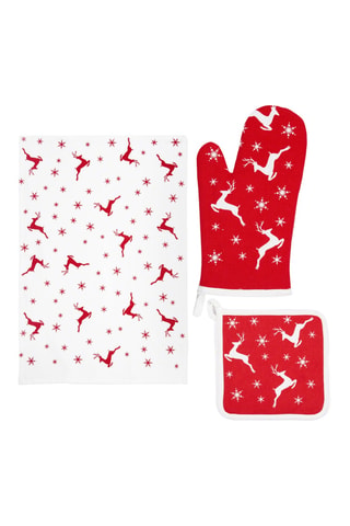 Keukenset Nordic Christmas - 3-delig - Wit