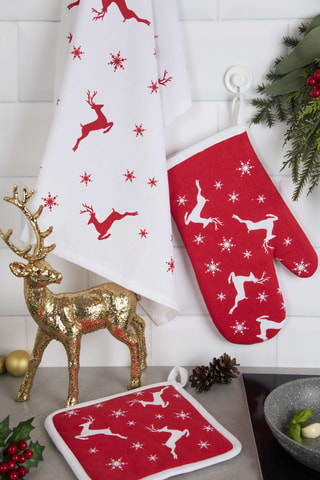 Keukenset Nordic Christmas - 3-delig - Wit