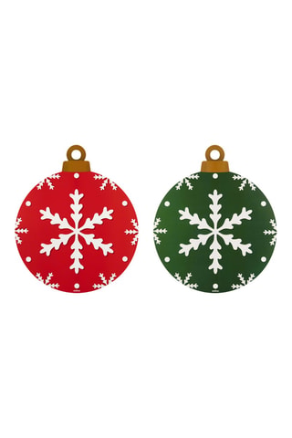 2 placemats Curious Deer - 45 x 37,5 cm - Rood en groen
