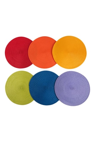 6 Placemats - 36 cm - Multicolor