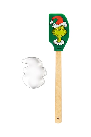 Silicone Spatel en Uitsteekvorm The Grinch - 2-delig