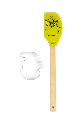 Silicone Spatel en Uitsteekvorm The Grinch - 2-delig