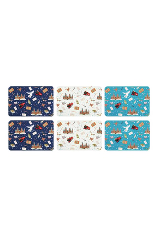 6 Placemats Harry Potter - Blauw