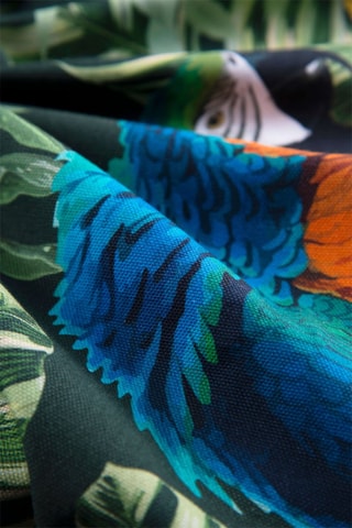 Tafelloper Havana - Groen en geel - 140 x 45 cm - Multicolor