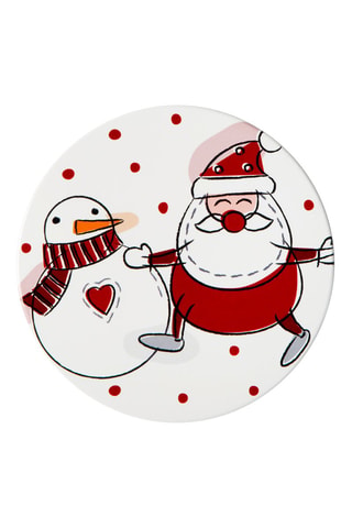 Keramische Onderzetter Snowman