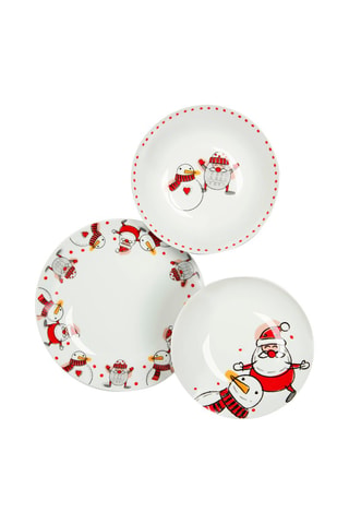 Porseleinen Servies Snowman - 18-delig