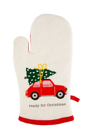 Ovenwant Ready for Christmas - Ecru en Rood