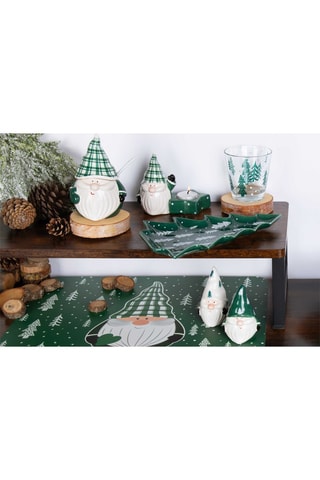 6 Placemats - 43,5 x 29 cm - Wit en groen