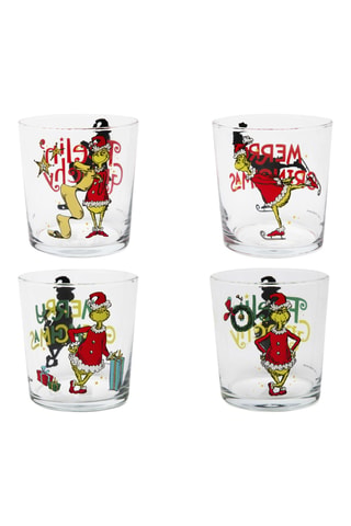 4 Waterglazen Grinch - 35 cl